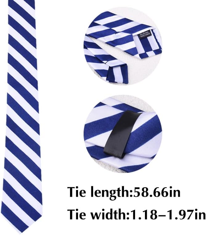 Sdopbinbin Black And White Red Striped Tie Green Blue And Black Necktie Halloween Ties for Male Cosplay Wedding Tie for Men - Image 2
